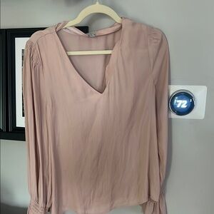 A New Day Pink Relaxed Blouse with Full Sleeves